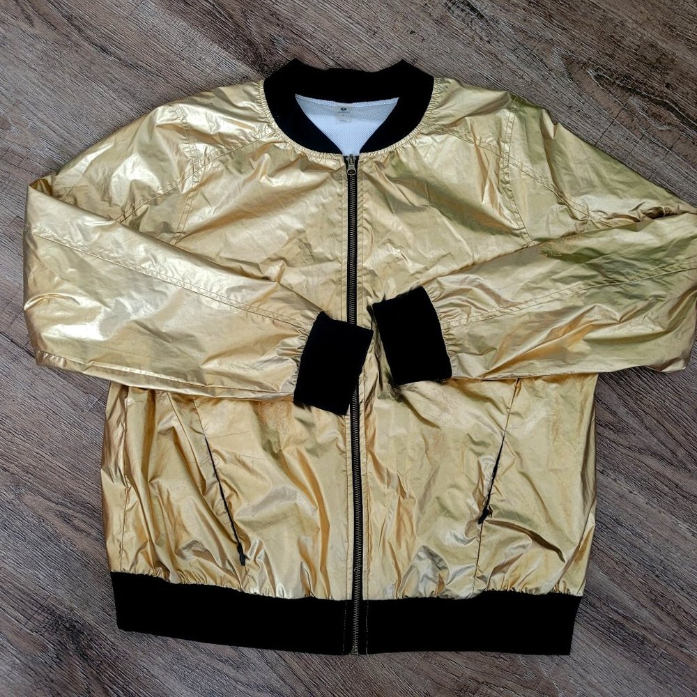Gold Bomber Jacket Junior Size - Picture 1 of 1